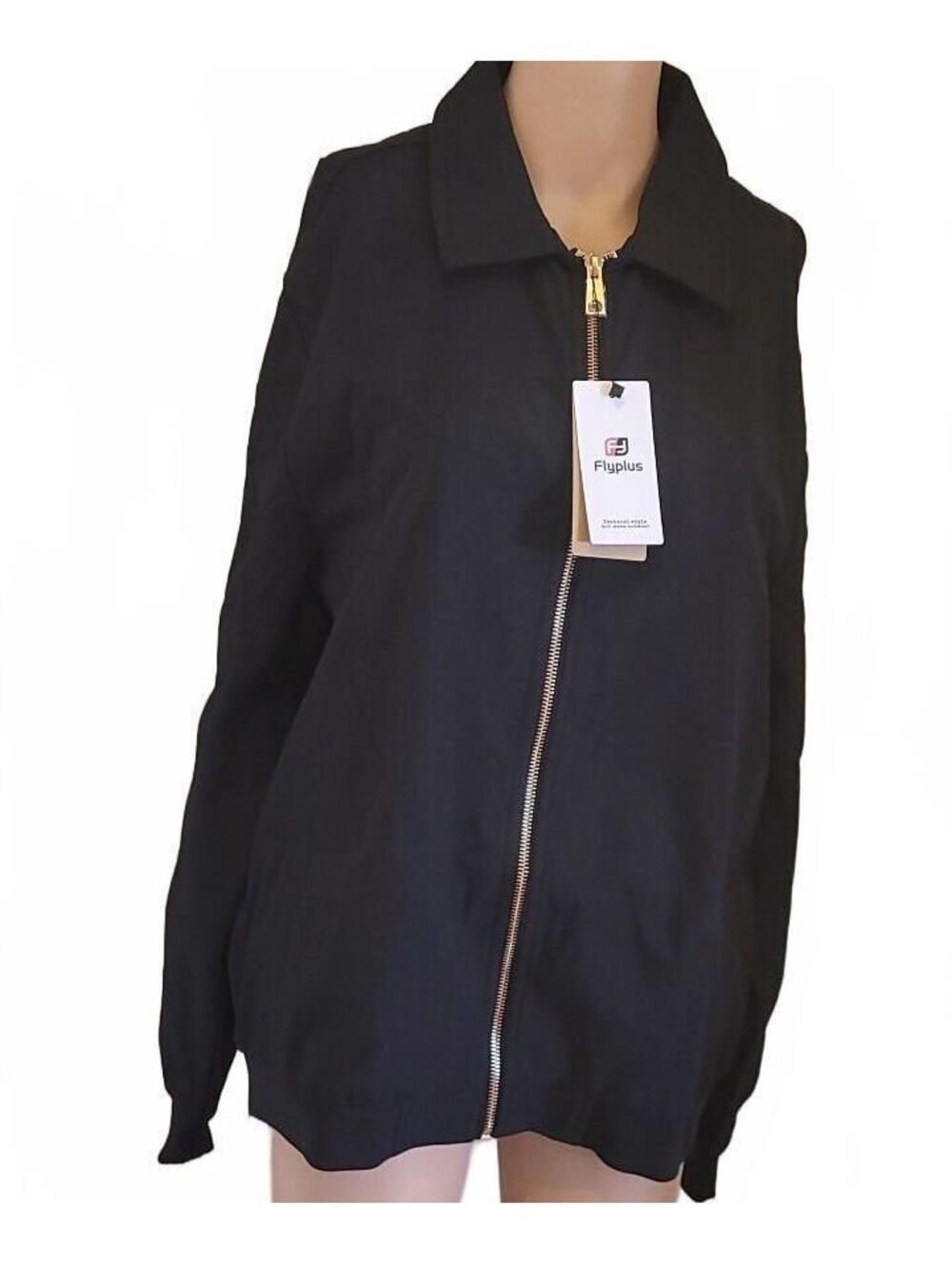 Flyplus Men's Black Lightweight Zip-Up Jacket Size US M